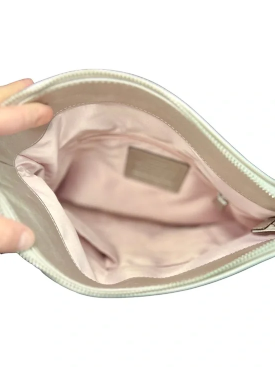 Coach Cream Leather Shoulder Bag Pink Satin Lining - Picture 6 of 8